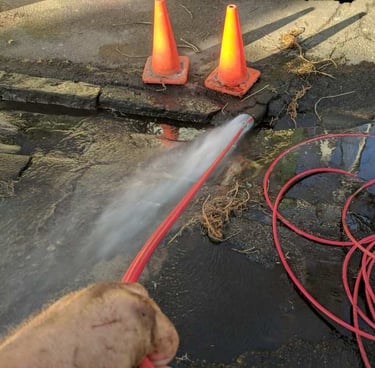Unblocking a drain in Mornington