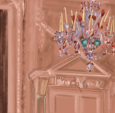 The Pink Murano Chandelier