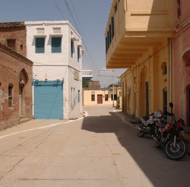 Clean street with infrastructure development