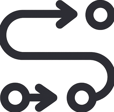 Process symboll as arrow with points
