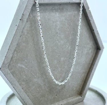 Corrente cartie cadeado em prata 925 60cm, 2.1mm
