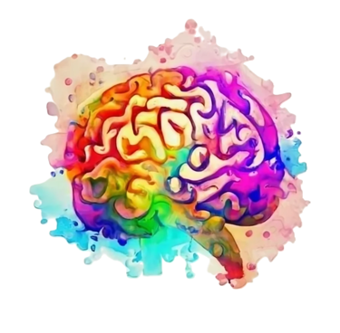 Gen AI watercolor - icon of brain