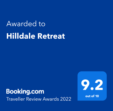 Hilldale Retreat Booking.com Award