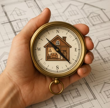 Boussole symbolisant le fait de retrouver son cap interieur grâce au feng shui