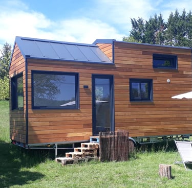 Tiny house bois lumineuse