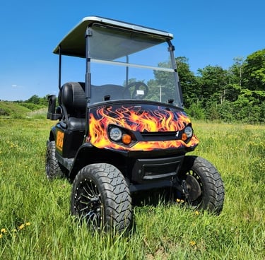 Full custom golf cart wrap