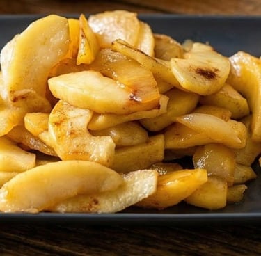 Mele caramellate senza zucchero