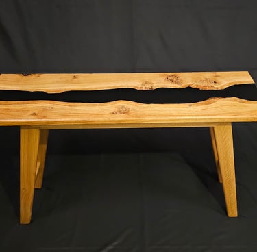 Solid Oak Console Table top view