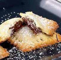 Puff pastry Gluten free cookies with chocolate cream