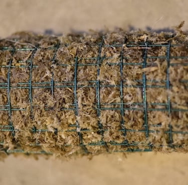 How to trim the front of the self watering moss pole to make it neat