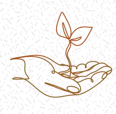mains tenant une plante, signe d’espoir
