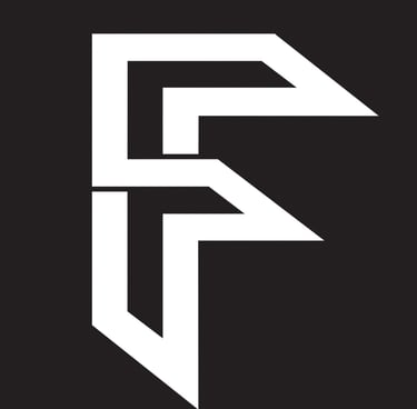Contemporary graphic letter F - bespoke logo for a home services brand