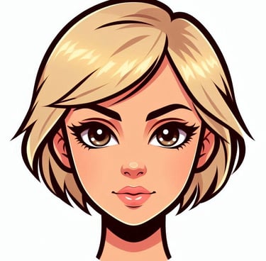 a woman with blonde hair and a blonde bobble