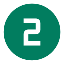 Number 2 in green circle to represent the second step in the process
