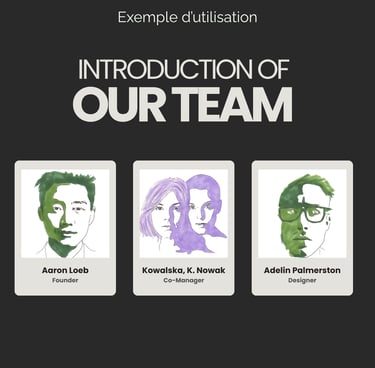 exemple utilisation portraits popart poru trombinoscope