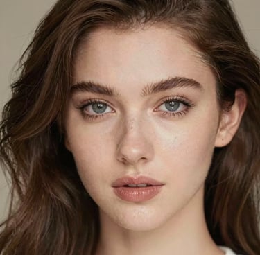 Close-up of a woman gently applying serum to her radiant skin in soft natural light.