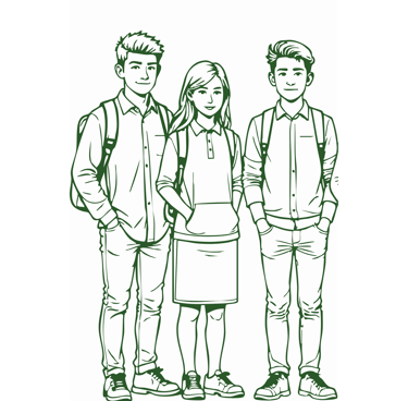 Icone montrant plusieurs jeunes représentant les jeunes que Kadiamor et Bourokk ont pu accompagner