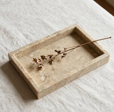 A moody walnut-toned living room bathed in warm amber light, showcasing a serene and inviting atmosphere.