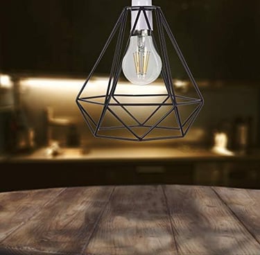 Wire Basket Metal Ceiling Light