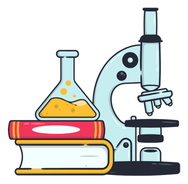 a microscope and a microscope with books and a microscope