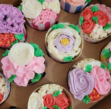 flower cupcakes