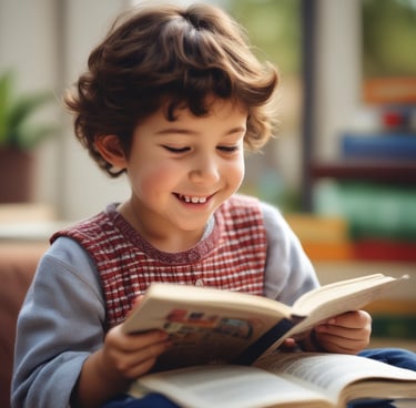 A happy customer holding the book with a smile.