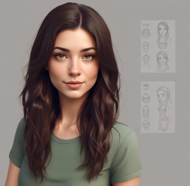 woman wearing black crew-neck shirt