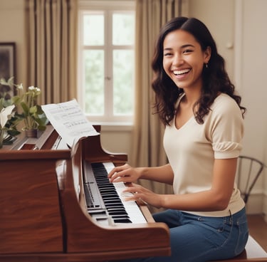 A person with long hair tied back operates music production equipment, including an AKAI MPC and a laptop, in a studio setting. Additional equipment like a turntable and speakers are visible, with various items such as a jar and pens placed on a desk.