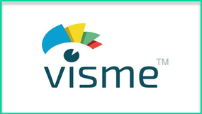 A logo of Visme
