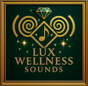 a gold framed logo for luxxpress