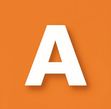 just the big letter a in the middle of the picture