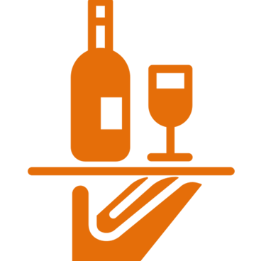 icone bares cor laranja com fundo transparente