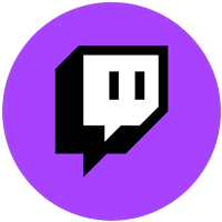 Rond violet avec le logo Twitch.