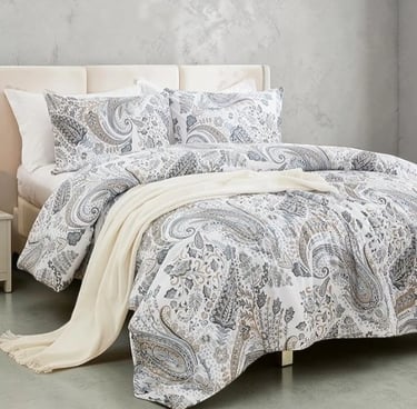 Paisley cotton duvet cover set