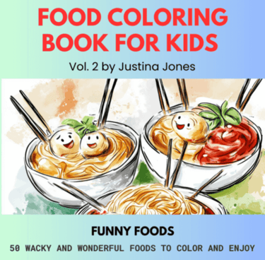 Food Coloring Book Cover with funny bowl of needles