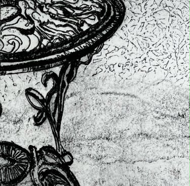 Etching - bistro table