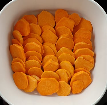 Sweet Potatoes Arranged