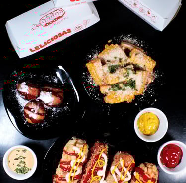 a table with a variety of food items on it