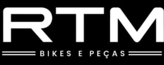 Logo Preto da RTM Bikes escrito em Branco