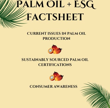 Sustainable Palm Oil - ESG Fact Sheet