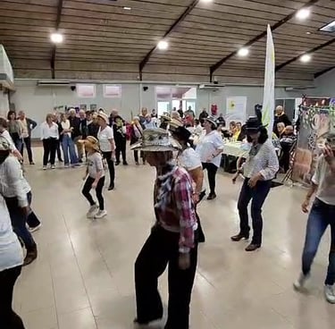 Notre toute première danse country, New Beginning. 