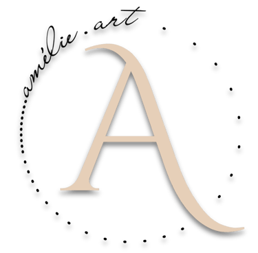 Logotipo estudio fotográfico y diseño de regalos personalizados en Almendralejo Amélie Art.