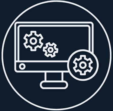Device Setup Plattsburgh NY - logo of a computer screen with gears