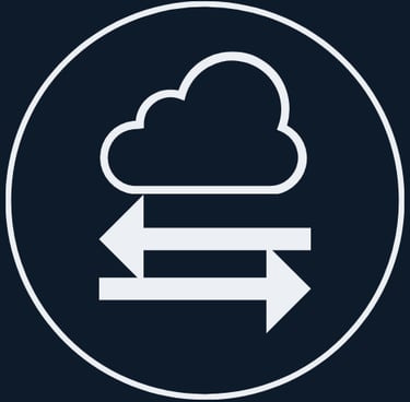 Cloud Storage Setup and Management Plattsburgh NY - logo of a cloud with arrows