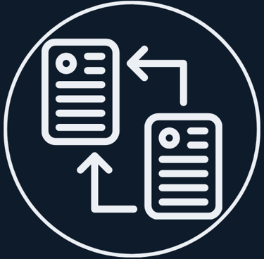 Data Backup Data Recovery Data Transfers Plattsburgh NY - logo of two documents transferring