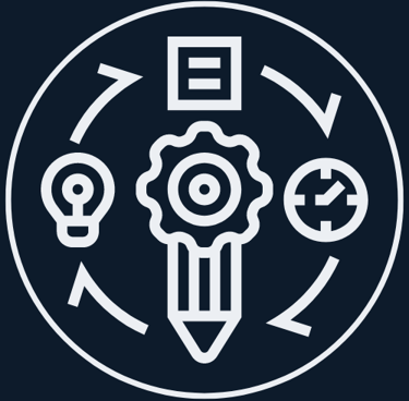 Technical Planning and Strategy Plattsburgh NY - logo of a pencil, gear, and lightbulb