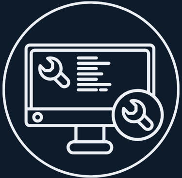 Computer Upgrades and Maintenance Plattsburgh NY - logo of a computer screen with a wrench