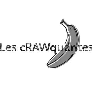 a banana peeler with the words,'les cravavantes '