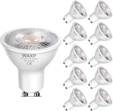 a group of white leds in a room