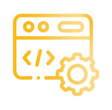 ícone de uma página da web com um código